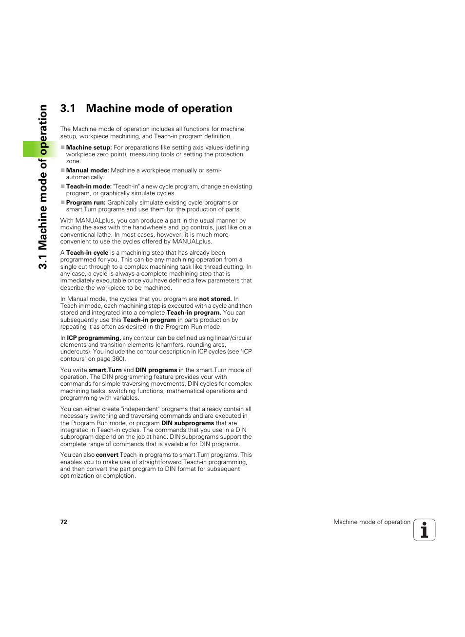 1 machine mode of operation | HEIDENHAIN SW 54843x-02 User Manual | Page 72 / 619