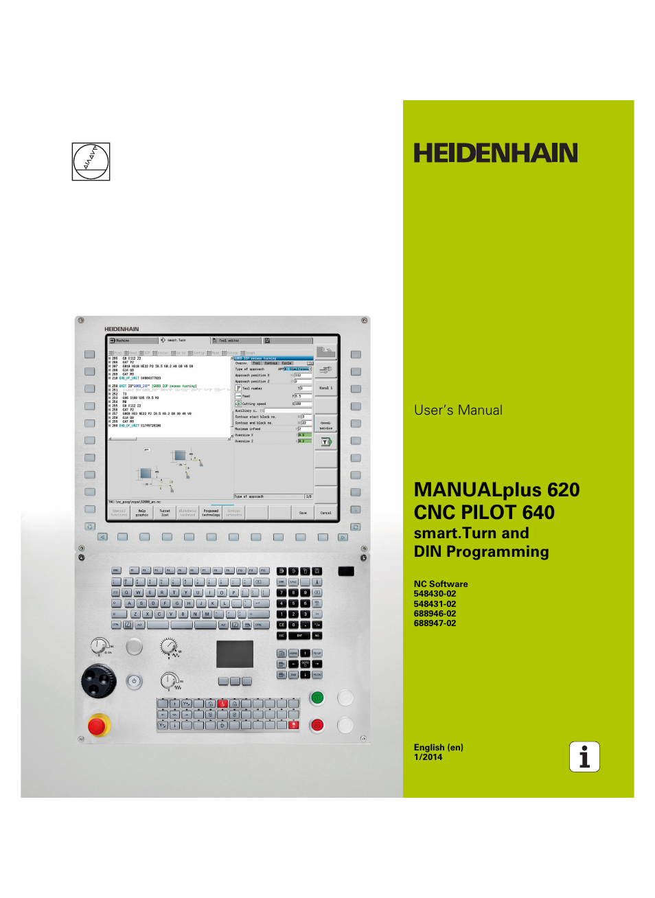HEIDENHAIN SW 54843x-02 DIN Programming User Manual | 601 pages
