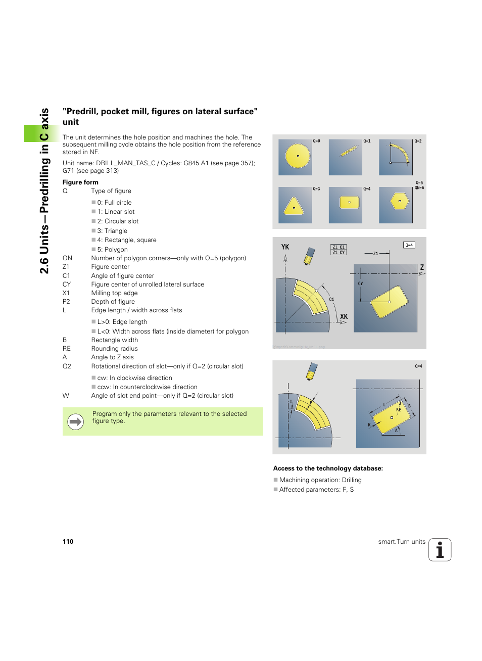 6 units—pr e dr illing in c axis | HEIDENHAIN SW 54843x-02 DIN Programming User Manual | Page 110 / 601