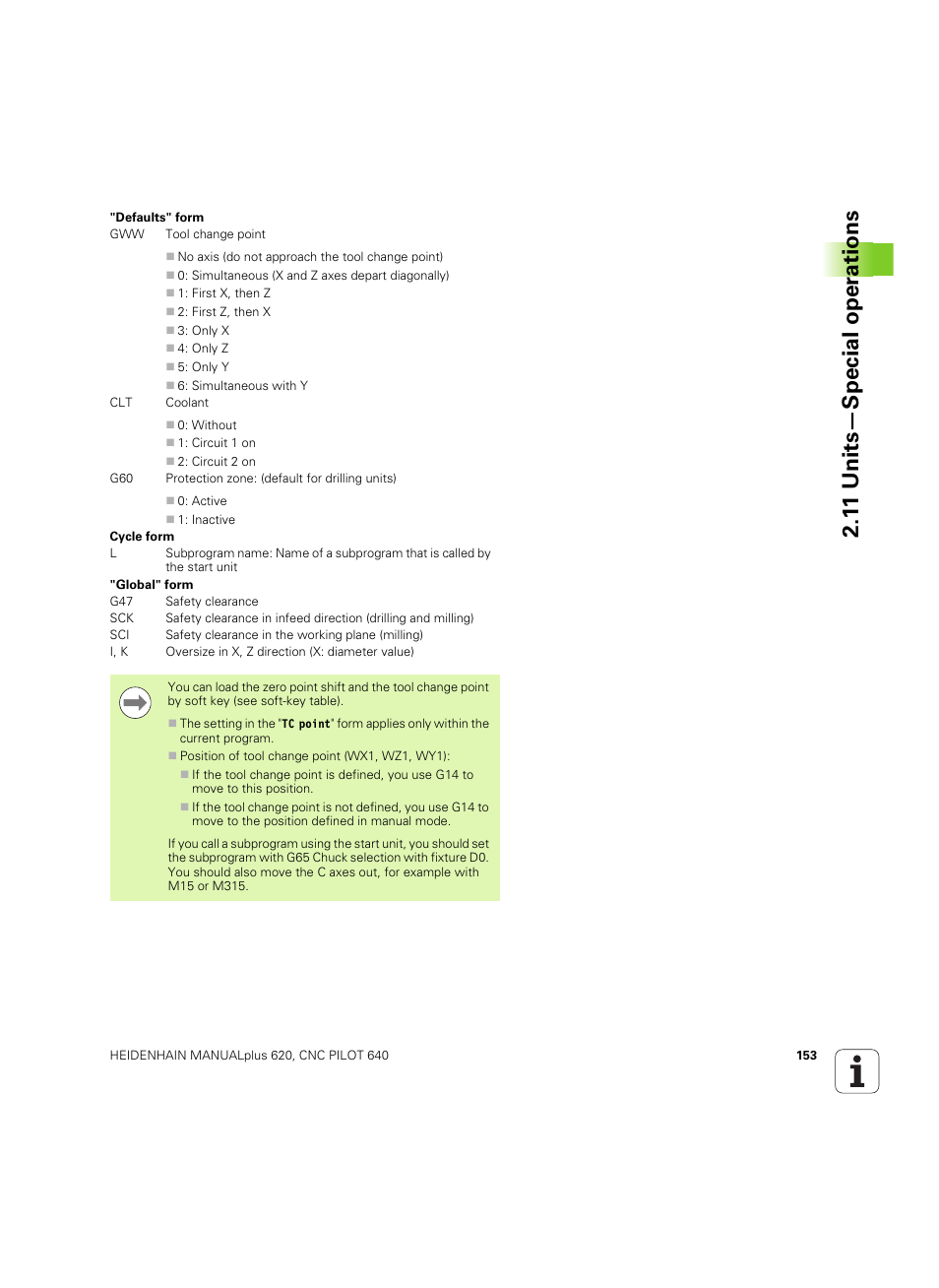 1 1 units—special oper ations | HEIDENHAIN SW 54843x-02 DIN Programming User Manual | Page 153 / 601