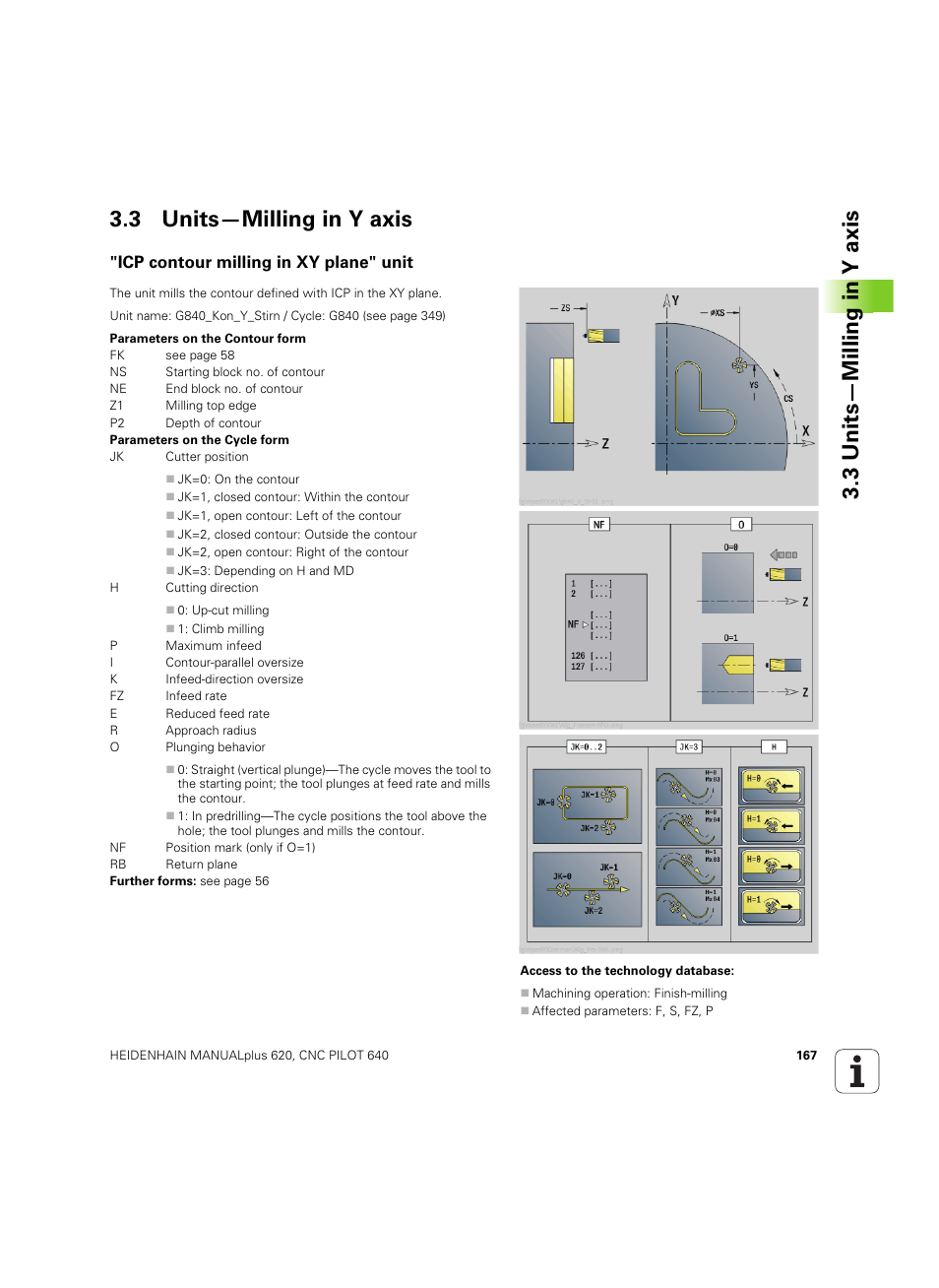 3 units—milling in y axis, Icp contour milling in xy plane" unit | HEIDENHAIN SW 54843x-02 DIN Programming User Manual | Page 167 / 601