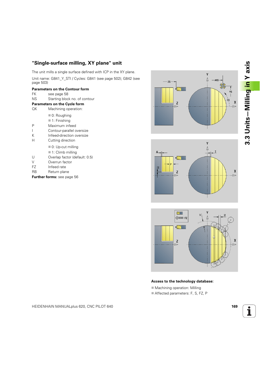 Single-surface milling, xy plane" unit, 3 units—milling in y axis | HEIDENHAIN SW 54843x-02 DIN Programming User Manual | Page 169 / 601