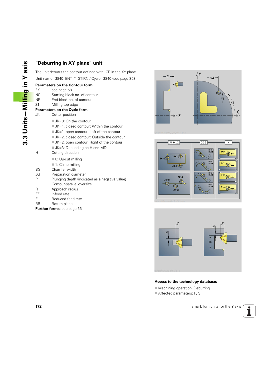 Deburring in xy plane" unit, 3 units—milling in y axis | HEIDENHAIN SW 54843x-02 DIN Programming User Manual | Page 172 / 601