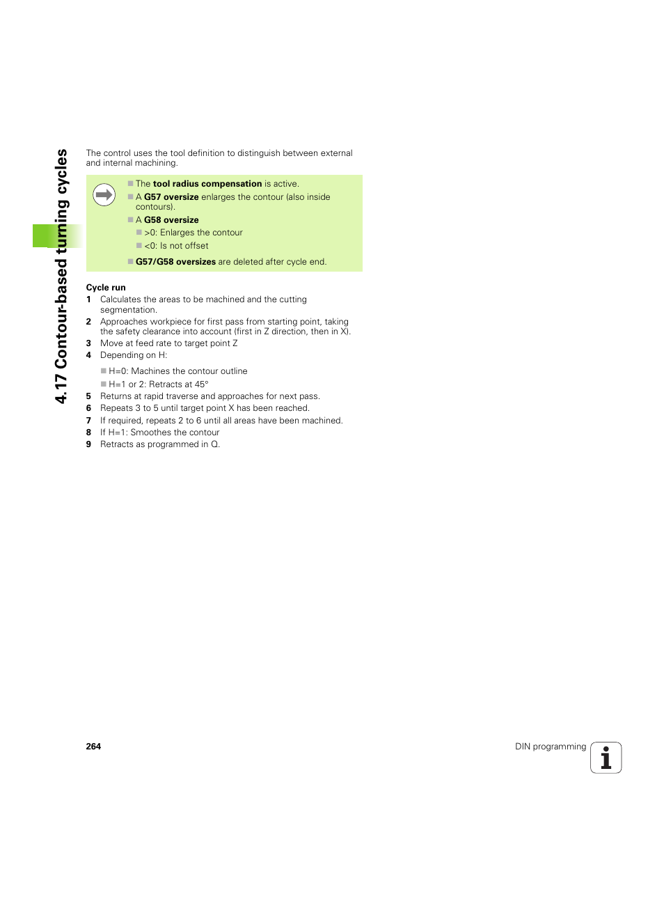 1 7 cont our -based t u rn ing cy cles | HEIDENHAIN SW 54843x-02 DIN Programming User Manual | Page 264 / 601