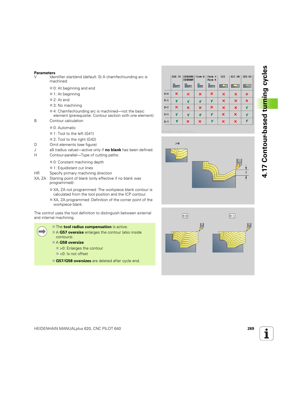 1 7 cont our -based t u rn ing cy cles | HEIDENHAIN SW 54843x-02 DIN Programming User Manual | Page 269 / 601