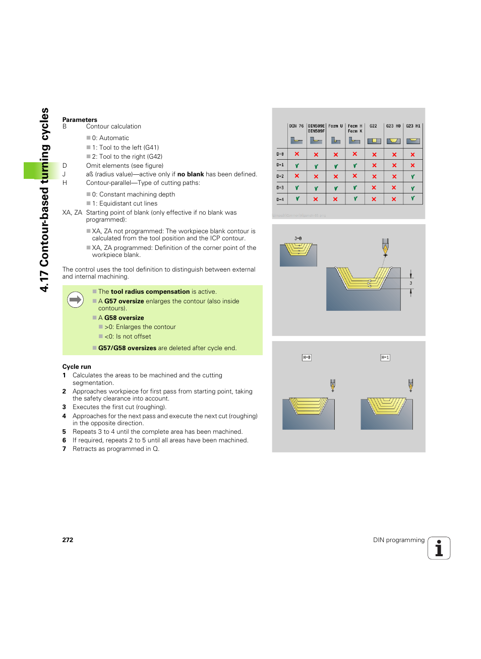 1 7 cont our -based t u rn ing cy cles | HEIDENHAIN SW 54843x-02 DIN Programming User Manual | Page 272 / 601