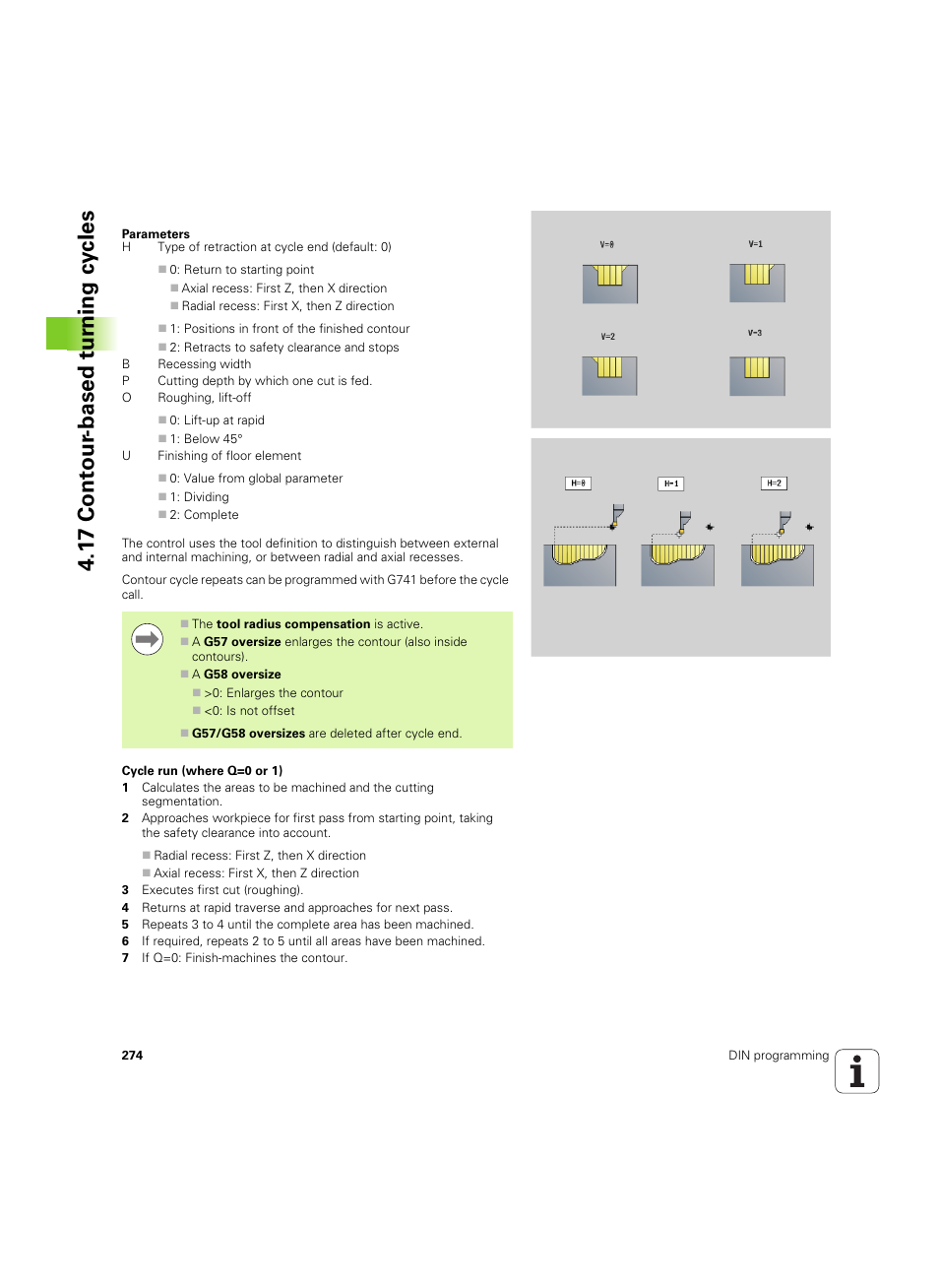 1 7 cont our -based t u rn ing cy cles | HEIDENHAIN SW 54843x-02 DIN Programming User Manual | Page 274 / 601