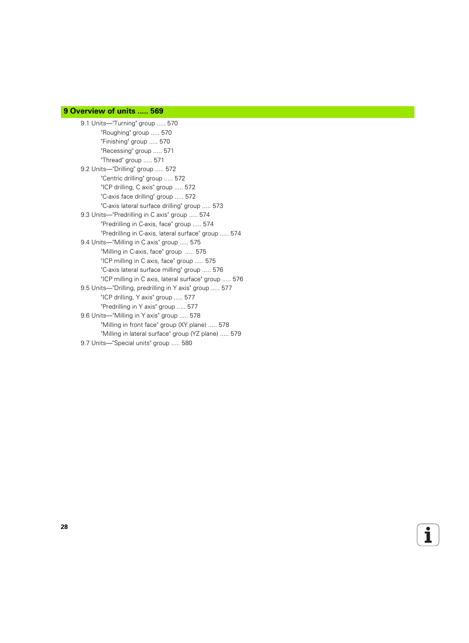 9 overview of units | HEIDENHAIN SW 54843x-02 DIN Programming User Manual | Page 28 / 601