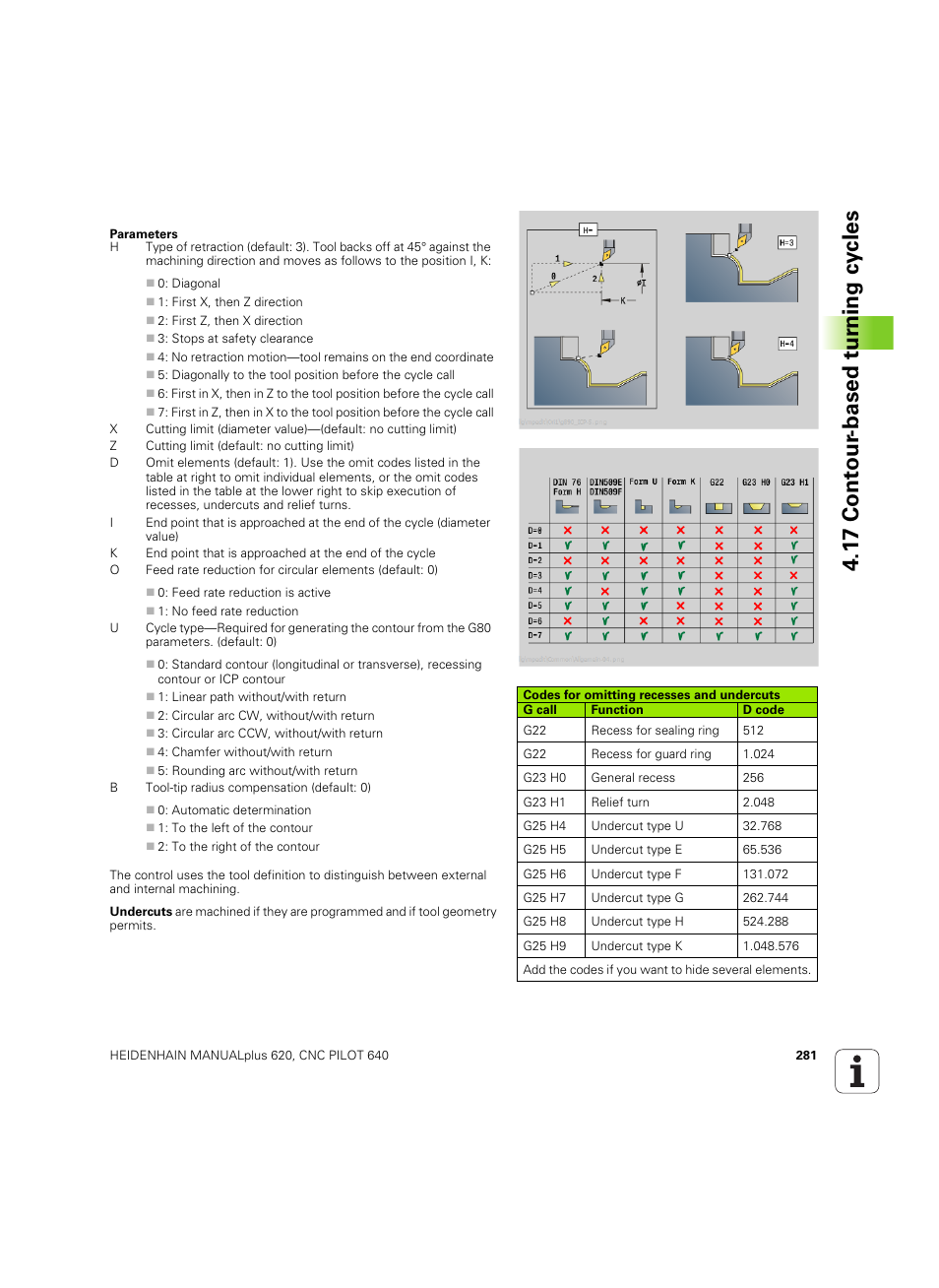 1 7 cont our -based t u rn ing cy cles | HEIDENHAIN SW 54843x-02 DIN Programming User Manual | Page 281 / 601