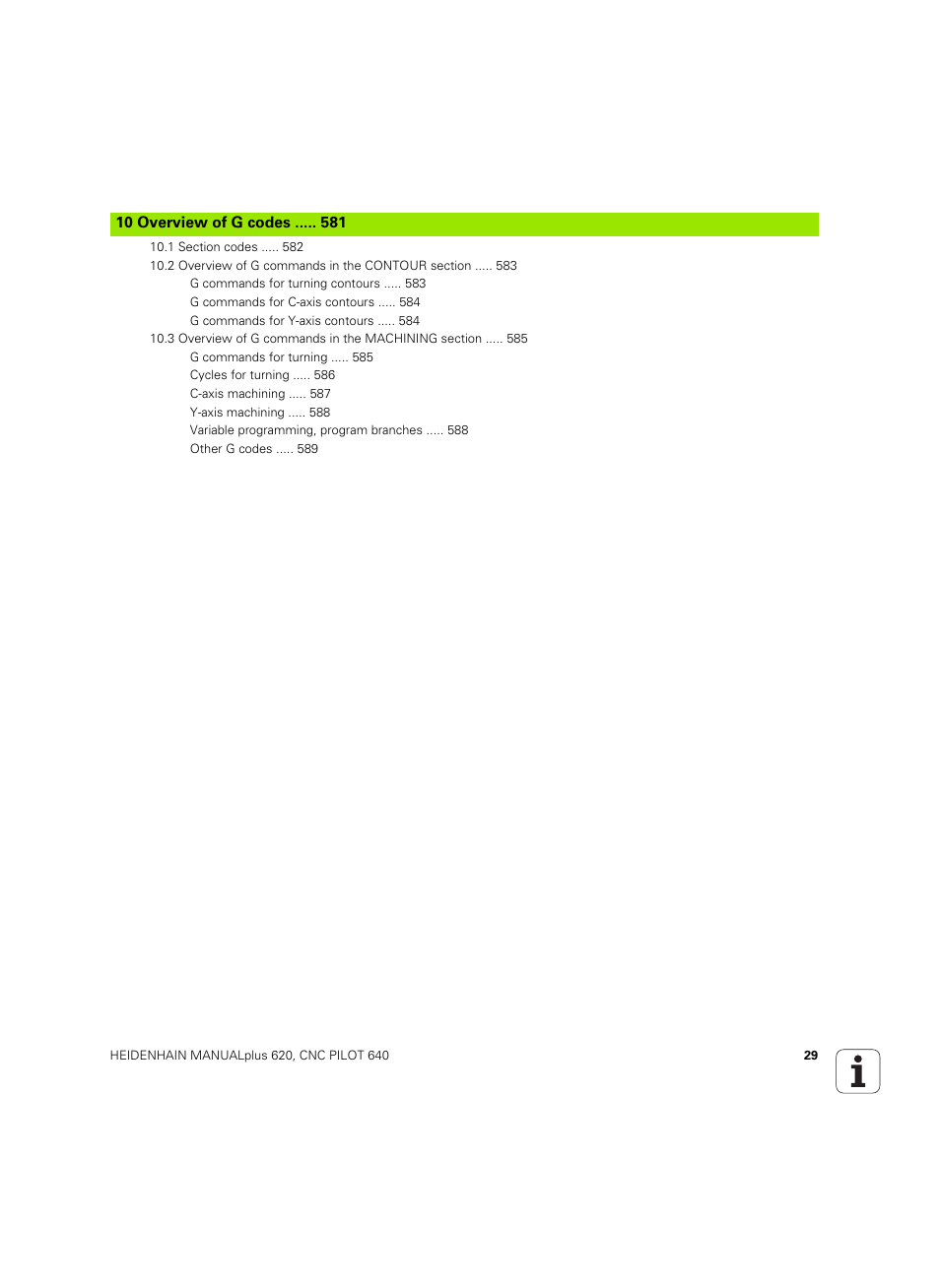 10 overview of g codes | HEIDENHAIN SW 54843x-02 DIN Programming User Manual | Page 29 / 601