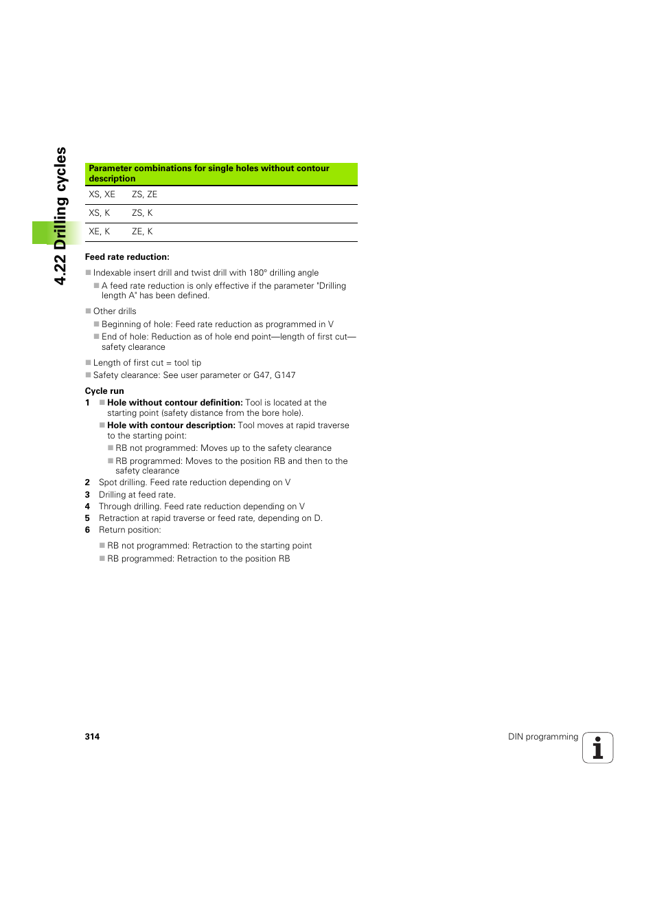 22 dr illing cy cles | HEIDENHAIN SW 54843x-02 DIN Programming User Manual | Page 314 / 601