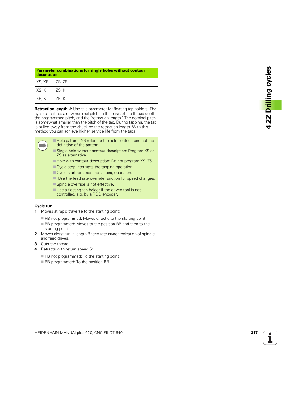 22 dr illing cy cles | HEIDENHAIN SW 54843x-02 DIN Programming User Manual | Page 317 / 601