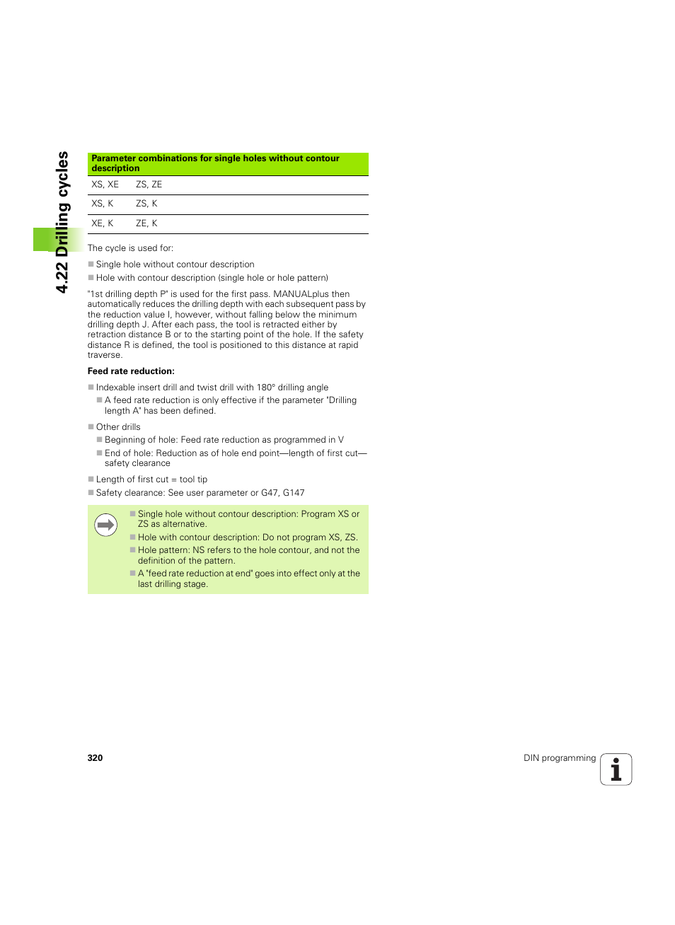 22 dr illing cy cles | HEIDENHAIN SW 54843x-02 DIN Programming User Manual | Page 320 / 601