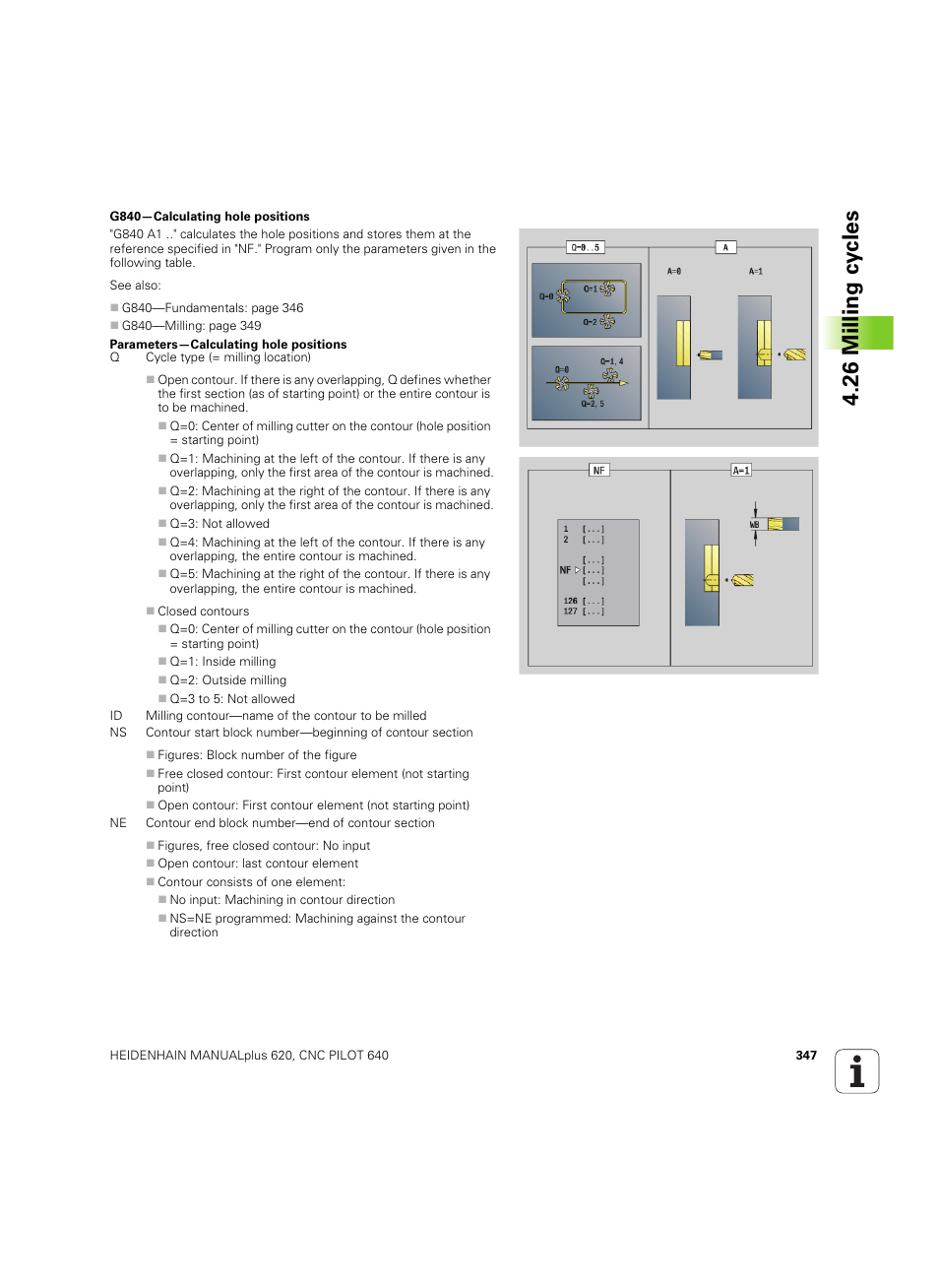 26 milling cy cles | HEIDENHAIN SW 54843x-02 DIN Programming User Manual | Page 347 / 601