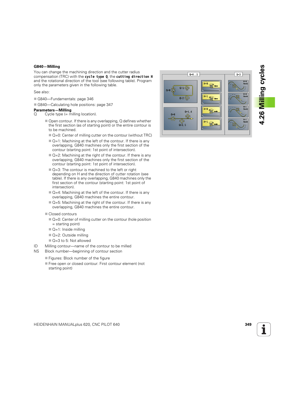 26 milling cy cles | HEIDENHAIN SW 54843x-02 DIN Programming User Manual | Page 349 / 601