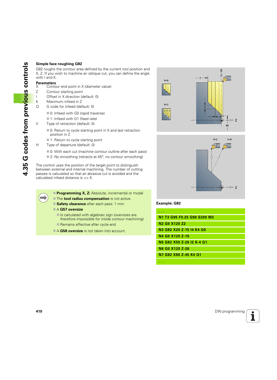 35 g codes fr om pr evious contr o ls | HEIDENHAIN SW 54843x-02 DIN Programming User Manual | Page 410 / 601