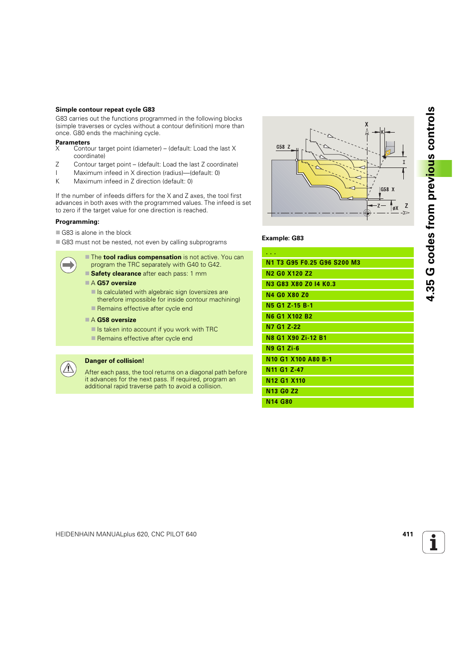 35 g codes fr om pr evious contr o ls | HEIDENHAIN SW 54843x-02 DIN Programming User Manual | Page 411 / 601