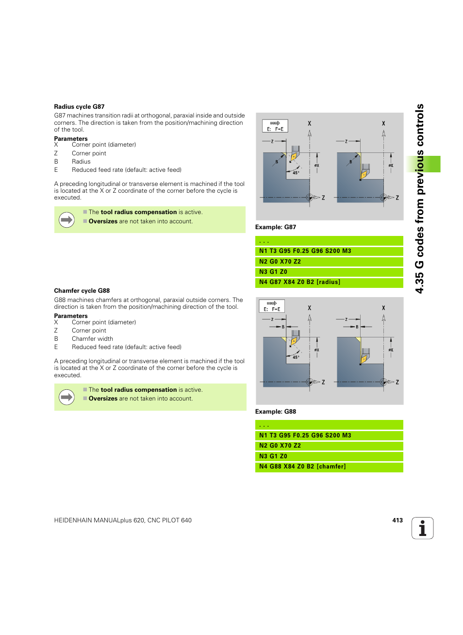 35 g codes fr om pr evious contr o ls | HEIDENHAIN SW 54843x-02 DIN Programming User Manual | Page 413 / 601