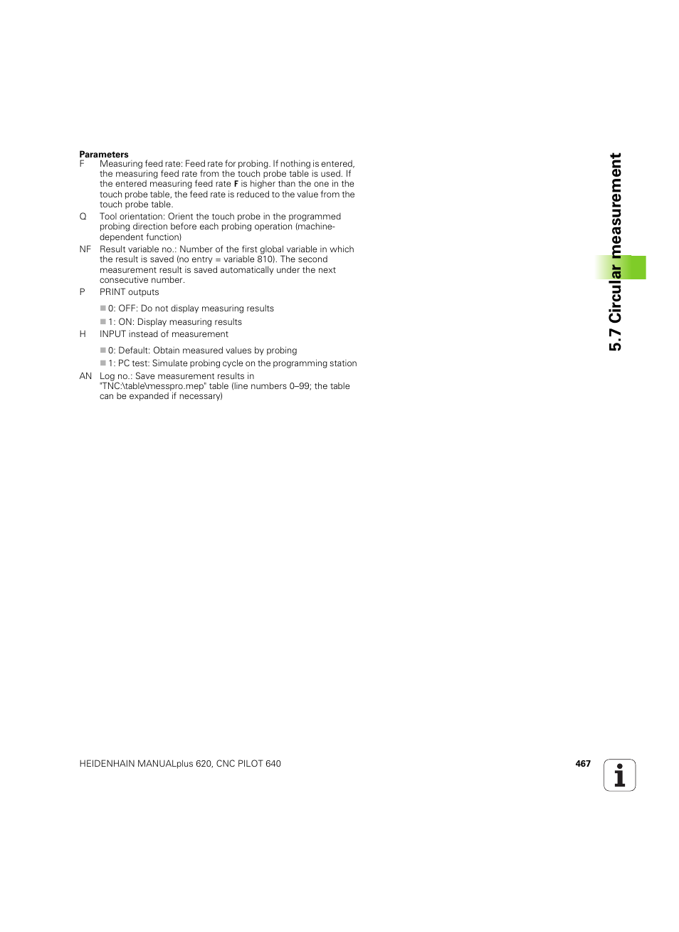 7 cir c ular measur ement | HEIDENHAIN SW 54843x-02 DIN Programming User Manual | Page 467 / 601