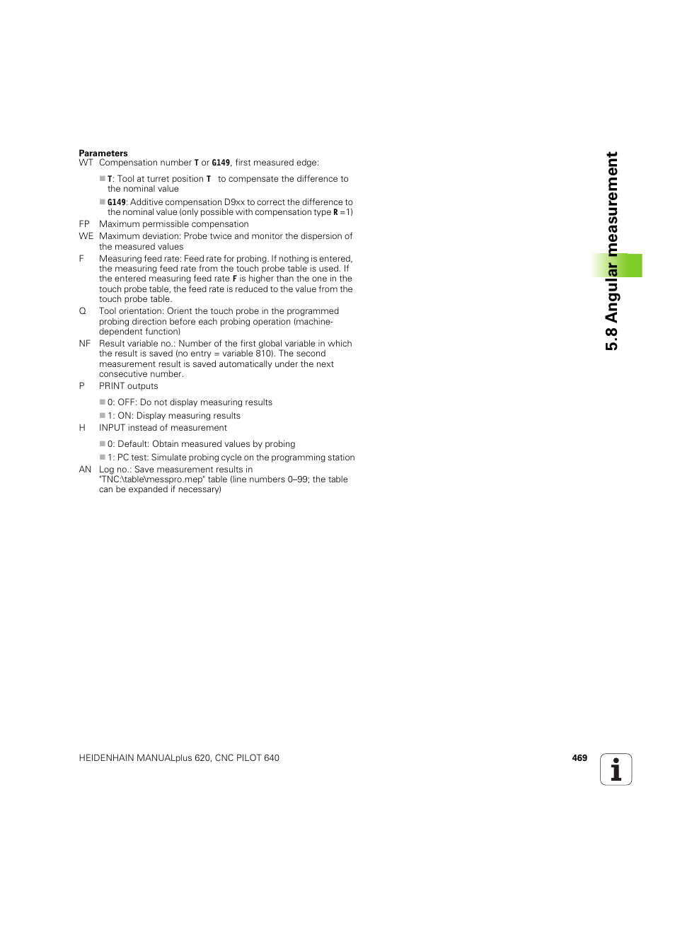8 angular measur ement | HEIDENHAIN SW 54843x-02 DIN Programming User Manual | Page 469 / 601