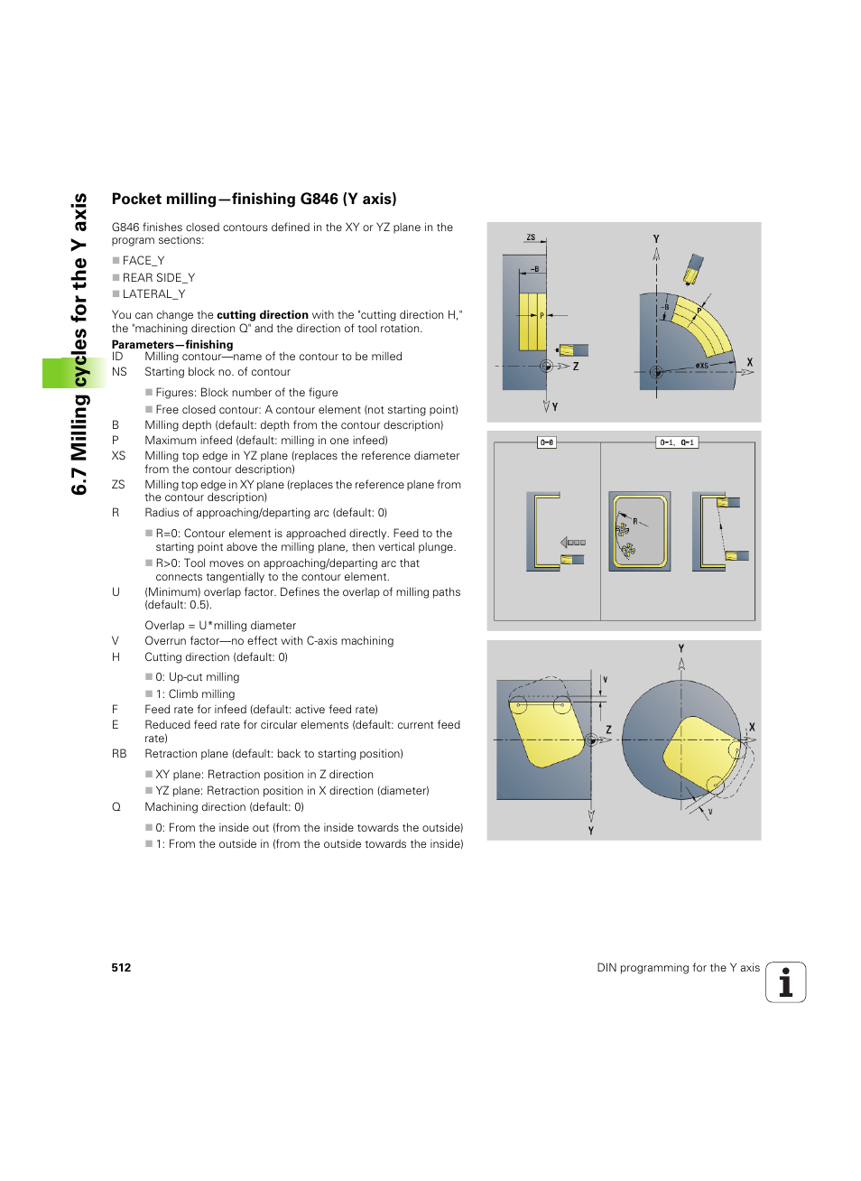 Pocket milling—finishing g846 (y axis) | HEIDENHAIN SW 54843x-02 DIN Programming User Manual | Page 512 / 601