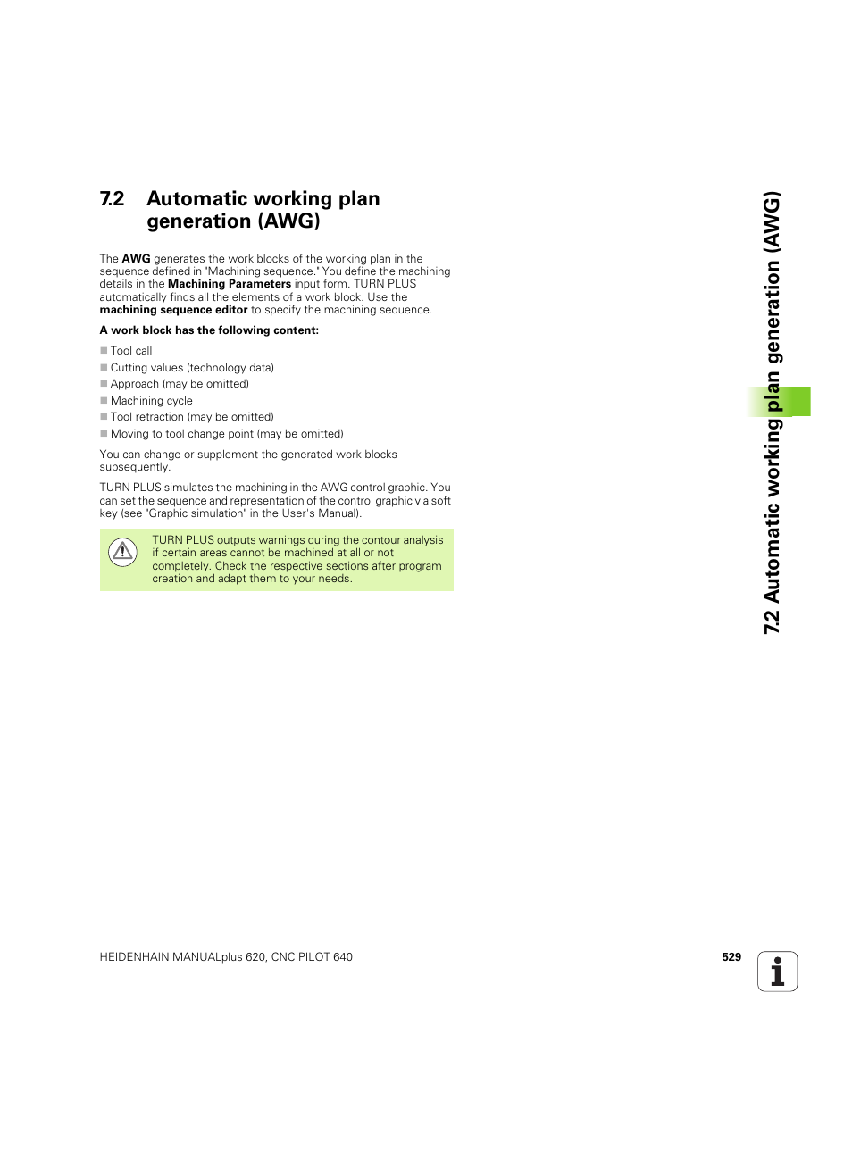 2 automatic working plan generation (awg) | HEIDENHAIN SW 54843x-02 DIN Programming User Manual | Page 529 / 601