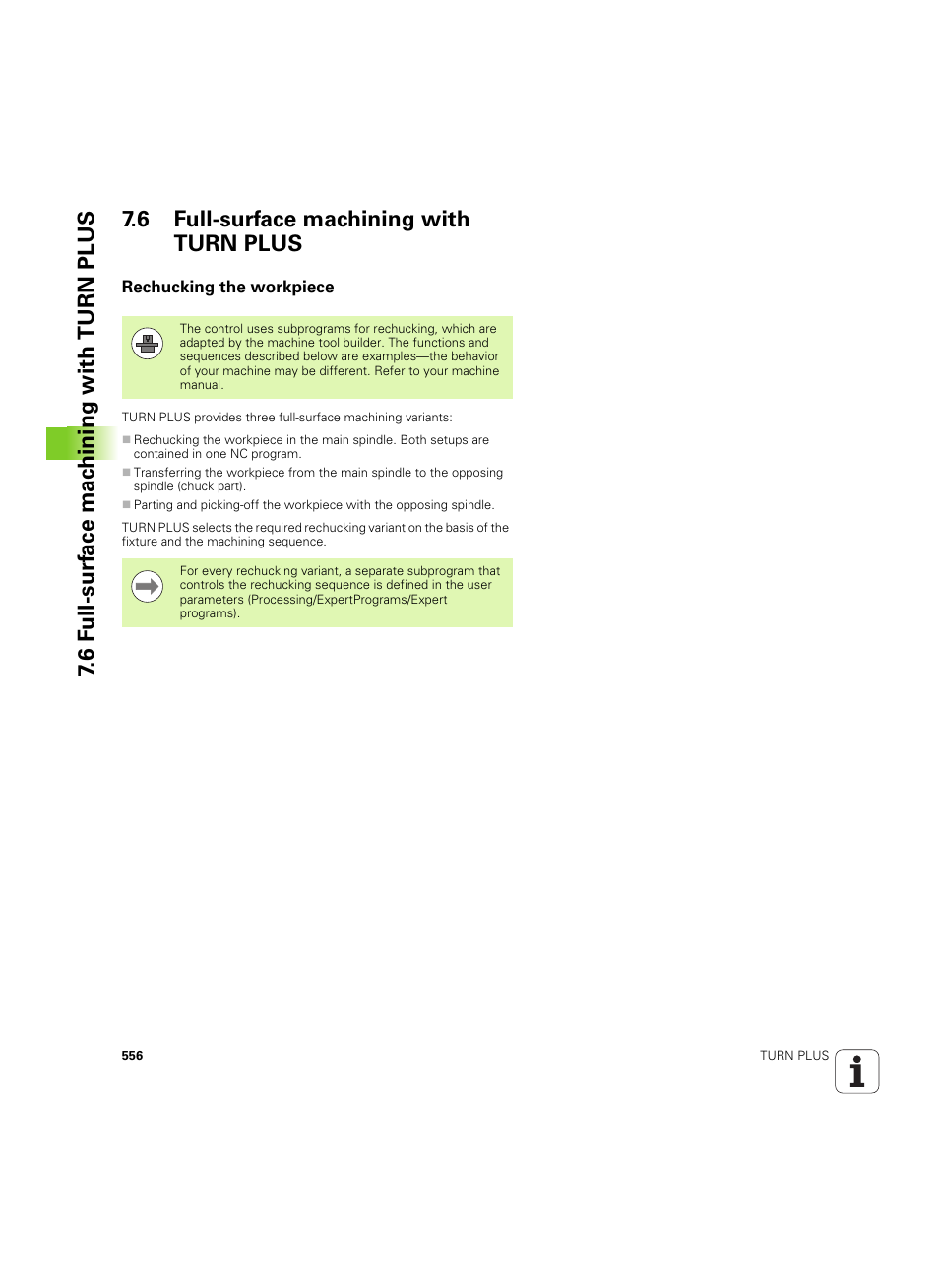 6 full-surface machining with turn plus, Rechucking the workpiece | HEIDENHAIN SW 54843x-02 DIN Programming User Manual | Page 556 / 601