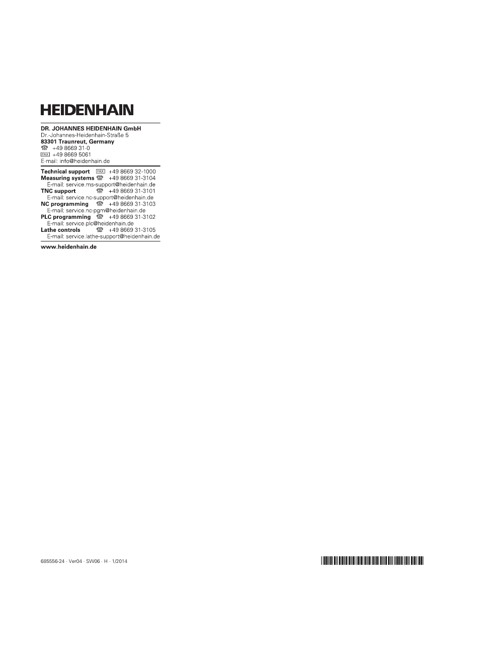 HEIDENHAIN SW 54843x-02 DIN Programming User Manual | Page 601 / 601