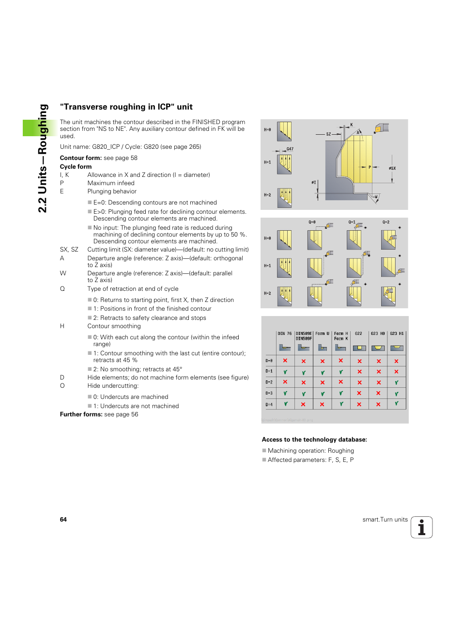 Transverse roughing in icp" unit, 2 units—roughing | HEIDENHAIN SW 54843x-02 DIN Programming User Manual | Page 64 / 601