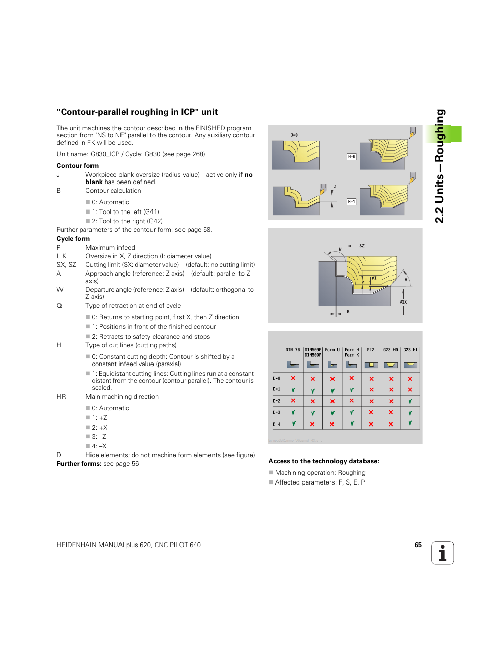 Contour-parallel roughing in icp" unit, 2 units—roughing | HEIDENHAIN SW 54843x-02 DIN Programming User Manual | Page 65 / 601