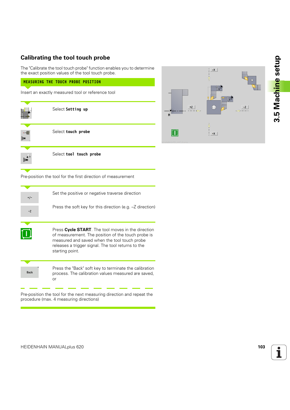 Calibrating the tool touch probe, 5 mac h ine set u p | HEIDENHAIN SW 54843x-03 User Manual | Page 103 / 656