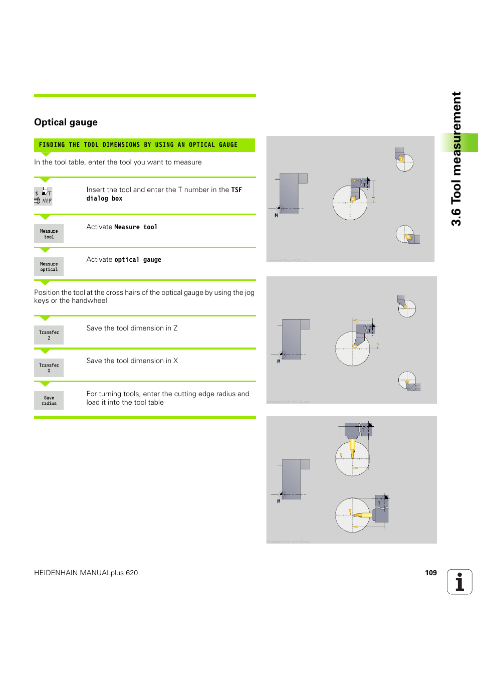 Optical gauge, 6 t o ol measur ement | HEIDENHAIN SW 54843x-03 User Manual | Page 109 / 656