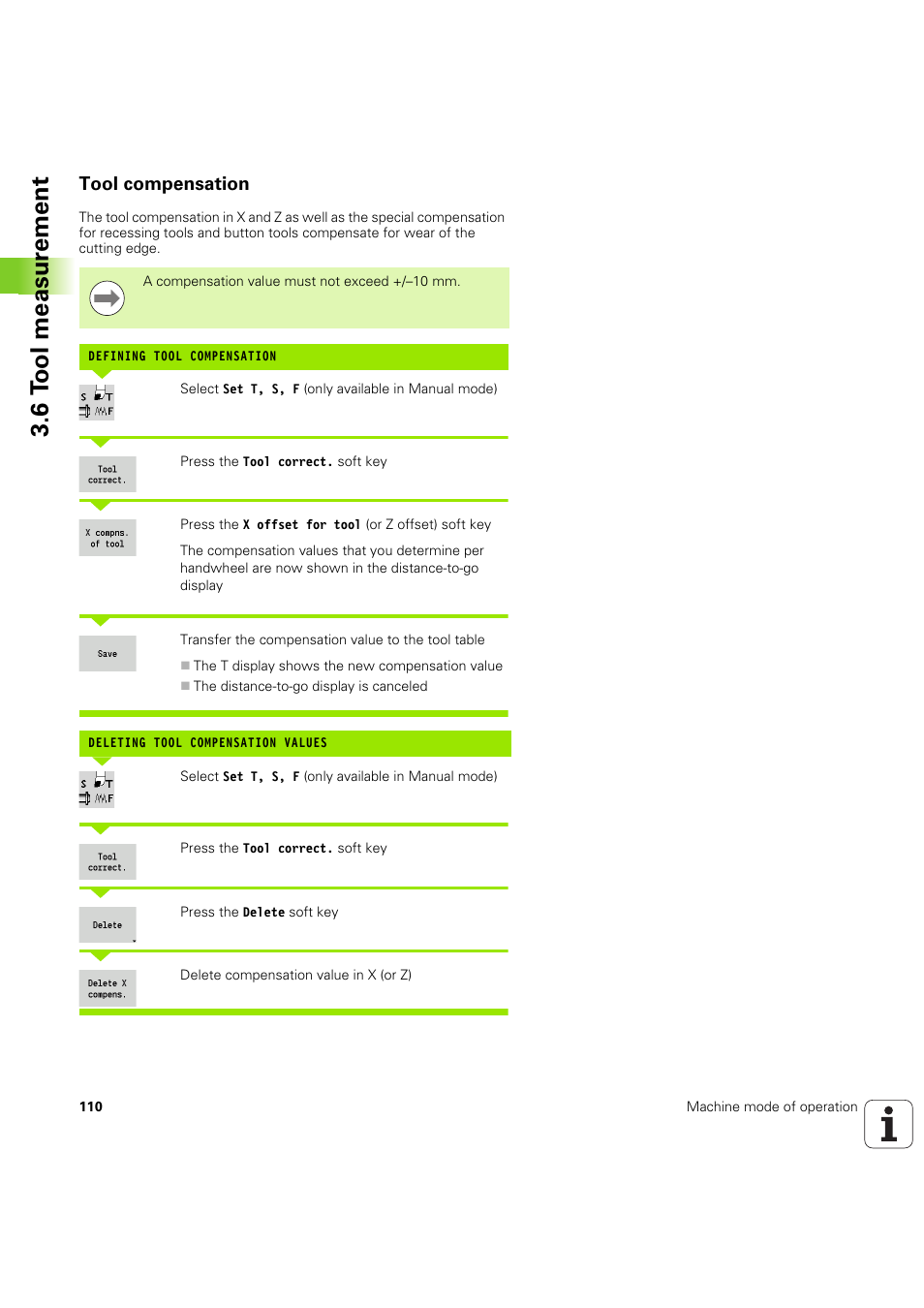 Tool compensation, 6 t o ol measur ement | HEIDENHAIN SW 54843x-03 User Manual | Page 110 / 656