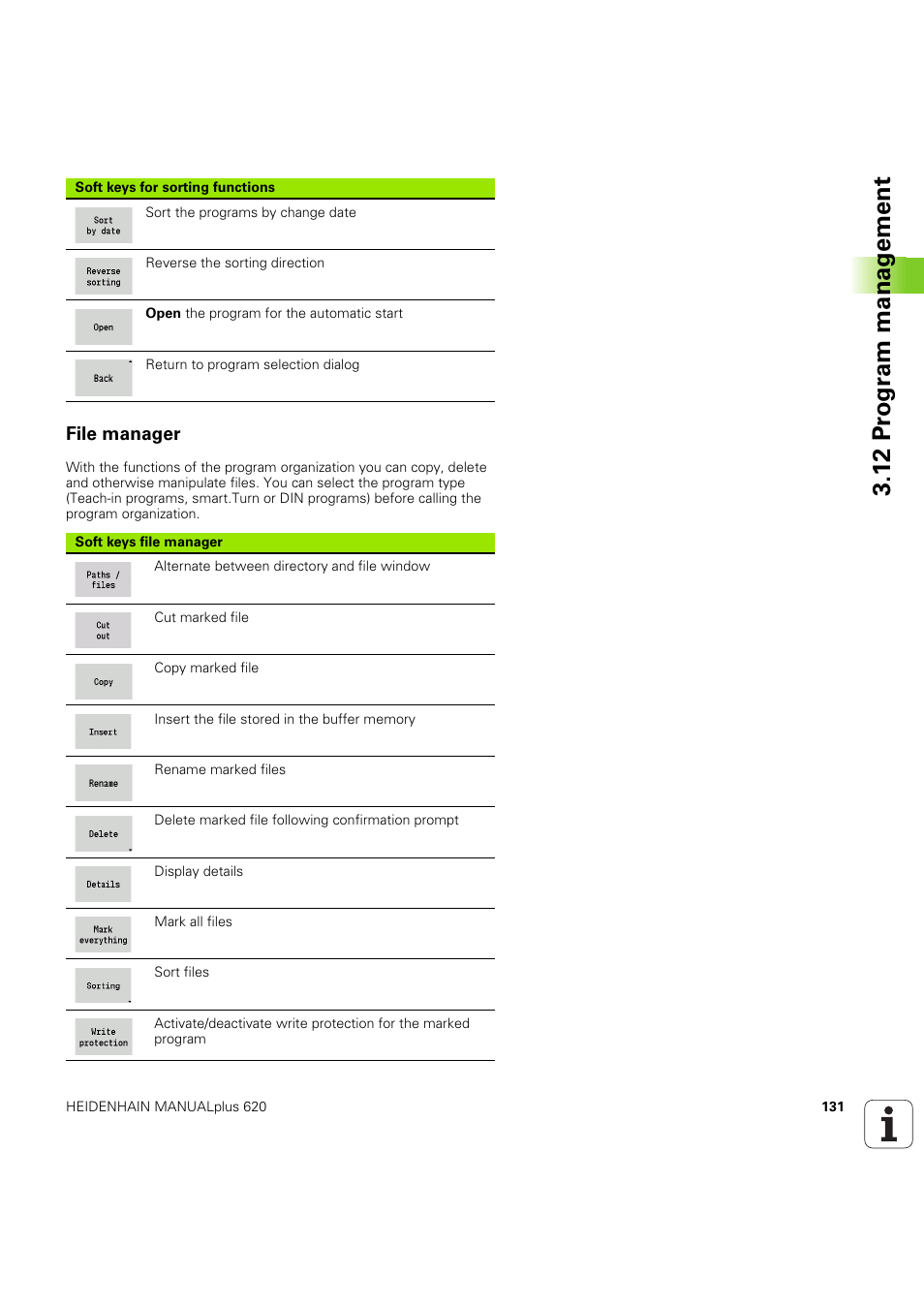 File manager, 12 pr ogr am manag e ment | HEIDENHAIN SW 54843x-03 User Manual | Page 131 / 656