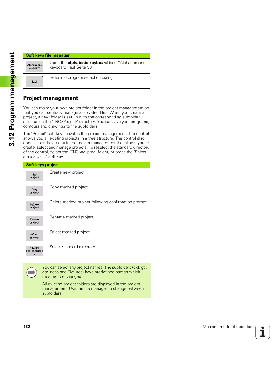 Project management, See seite 132), 12 pr ogr am manag e ment | HEIDENHAIN SW 54843x-03 User Manual | Page 132 / 656