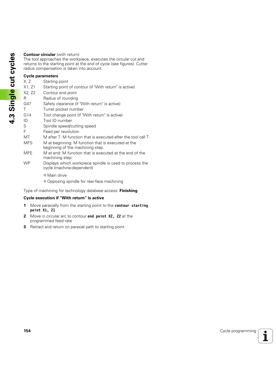 3 single cut cy cles | HEIDENHAIN SW 54843x-03 User Manual | Page 154 / 656