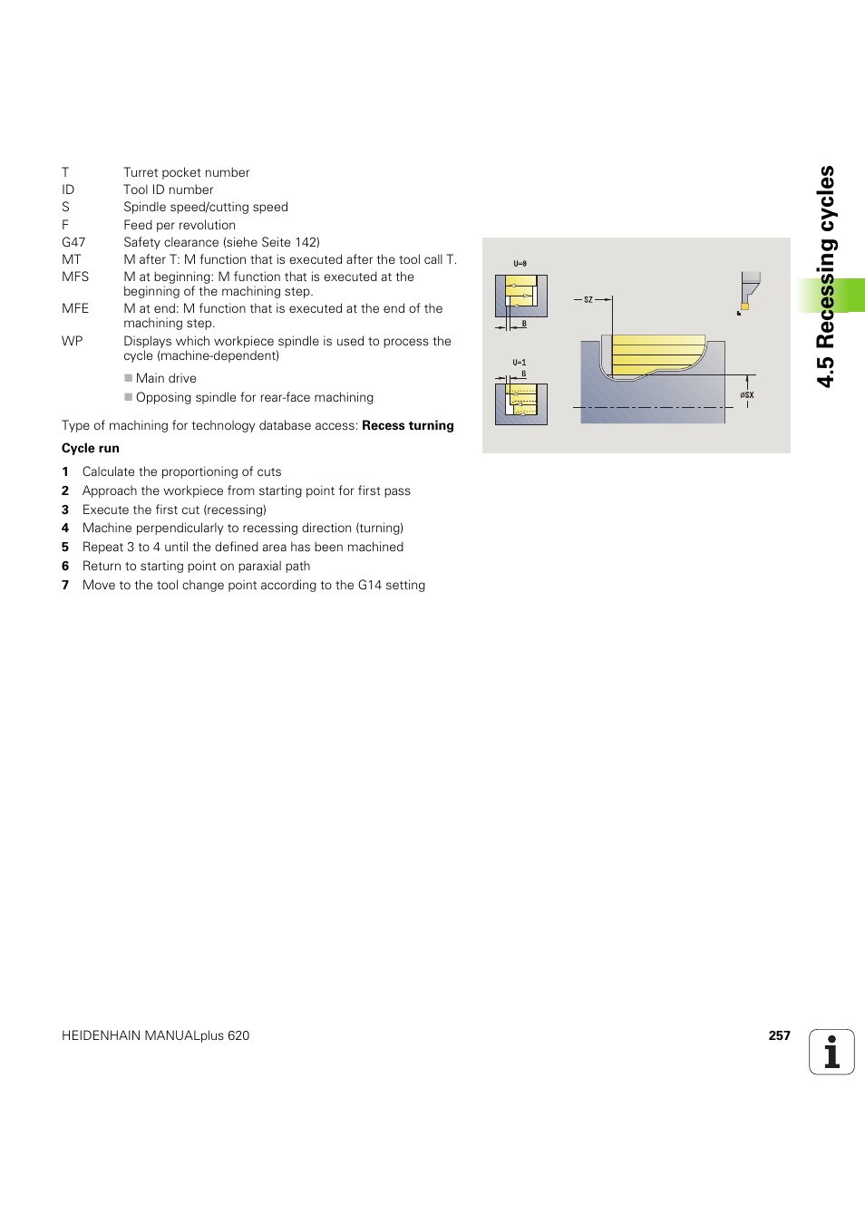 5 recessing cy cles | HEIDENHAIN SW 54843x-03 User Manual | Page 257 / 656