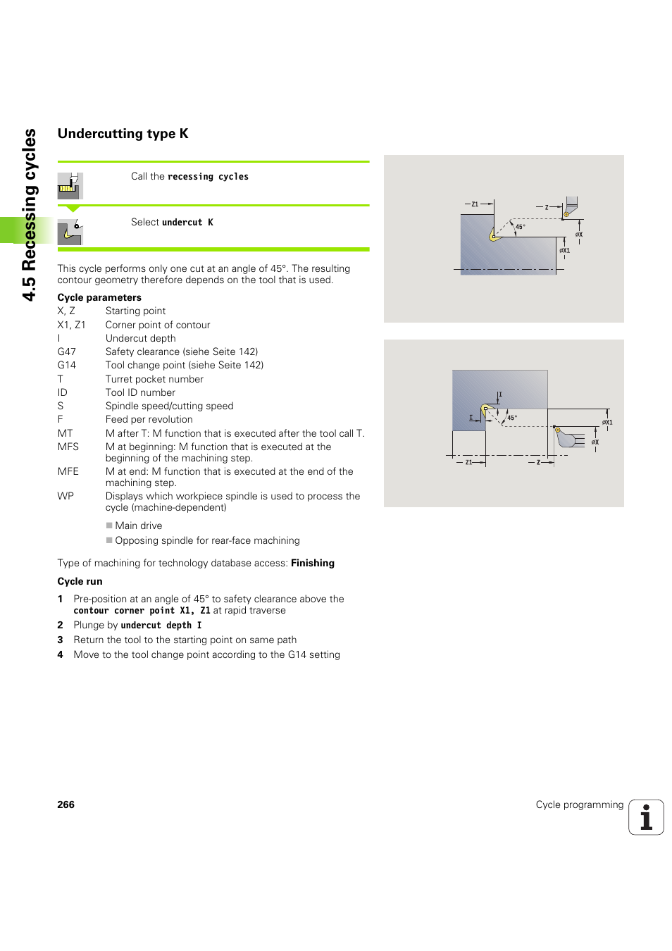 Undercutting type k, 5 recessing cy cles | HEIDENHAIN SW 54843x-03 User Manual | Page 266 / 656