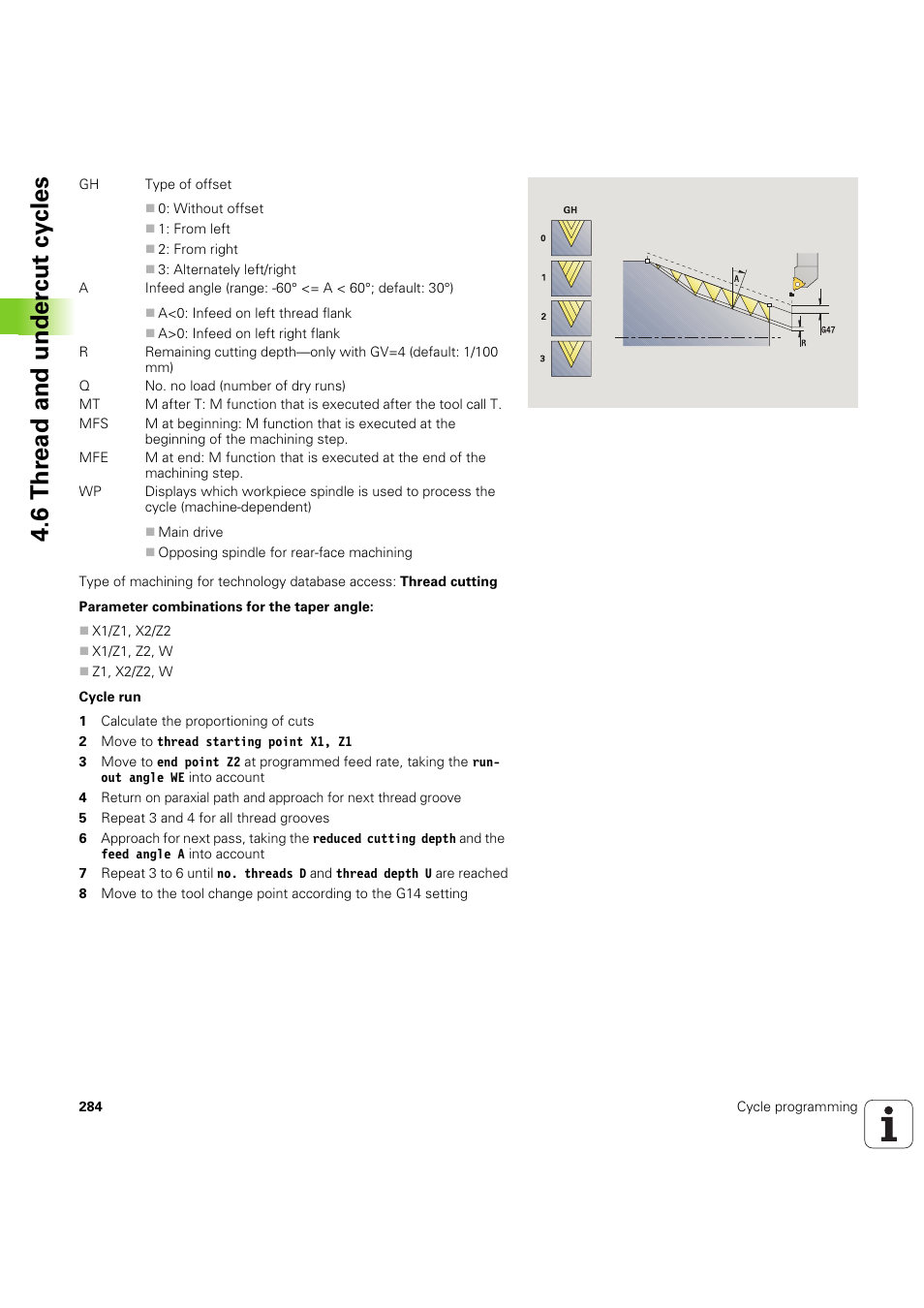 6 thr ead and under c ut cy cles | HEIDENHAIN SW 54843x-03 User Manual | Page 284 / 656