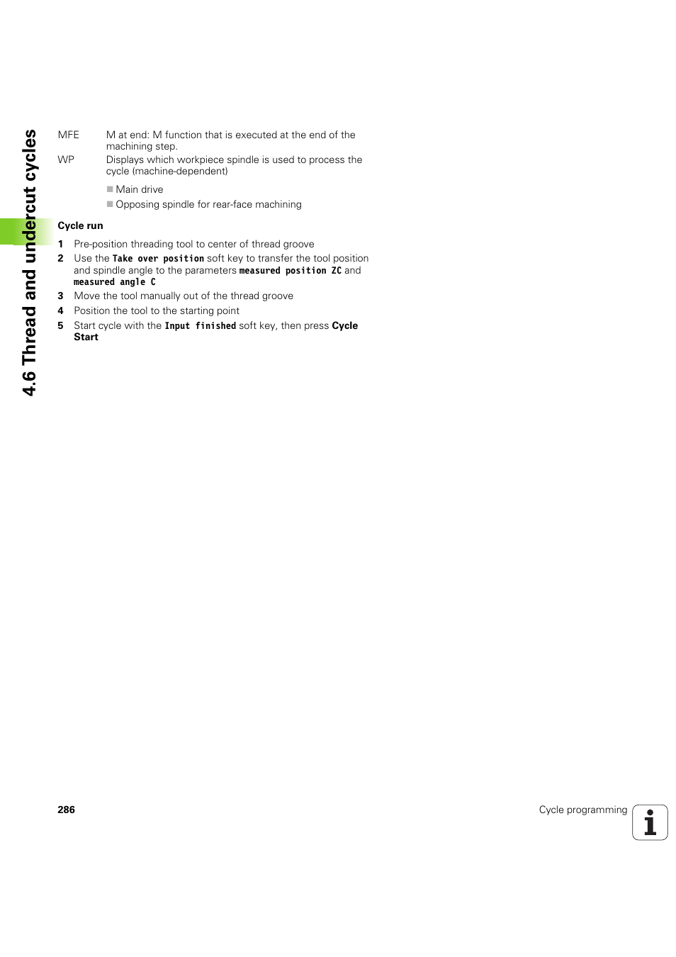 6 thr ead and under c ut cy cles | HEIDENHAIN SW 54843x-03 User Manual | Page 286 / 656