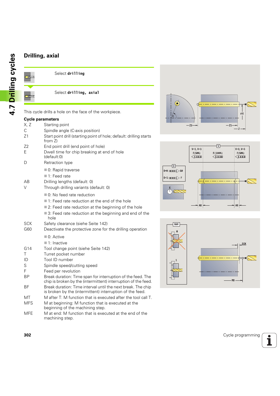 Drilling, axial, 7 dr illing cy cles | HEIDENHAIN SW 54843x-03 User Manual | Page 302 / 656