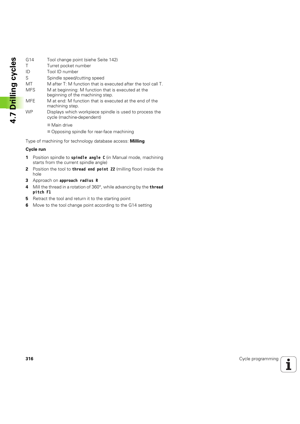 7 dr illing cy cles | HEIDENHAIN SW 54843x-03 User Manual | Page 316 / 656