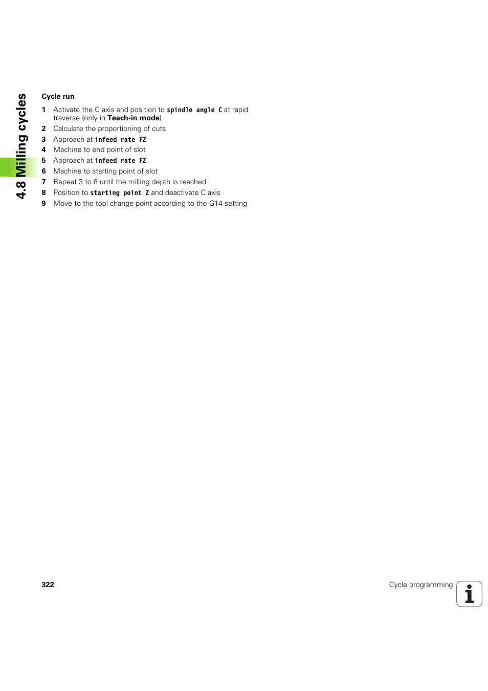 8 milling cy cles | HEIDENHAIN SW 54843x-03 User Manual | Page 322 / 656