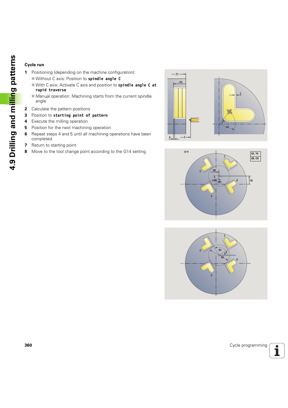 9 dr illing and milling pat ter ns | HEIDENHAIN SW 54843x-03 User Manual | Page 360 / 656