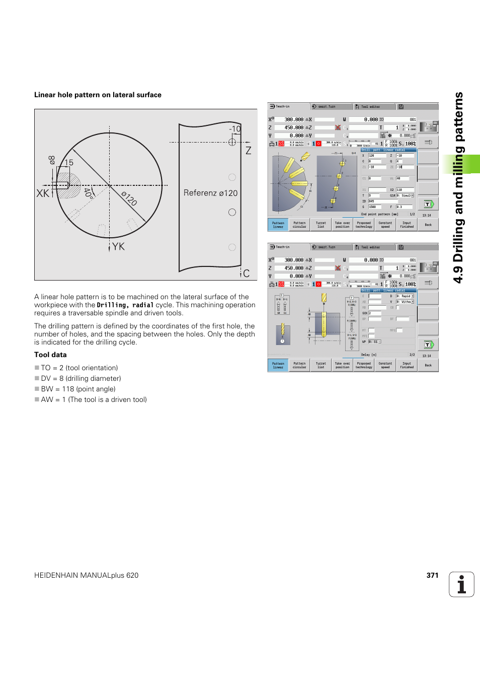 9 dr illing and milling pat ter ns | HEIDENHAIN SW 54843x-03 User Manual | Page 371 / 656