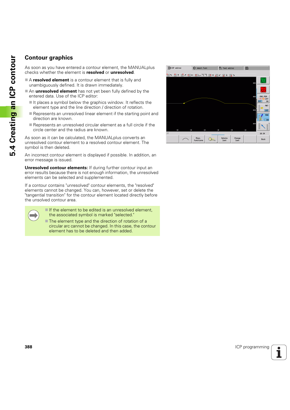 Contour graphics, 4 cr eating an icp cont our | HEIDENHAIN SW 54843x-03 User Manual | Page 388 / 656