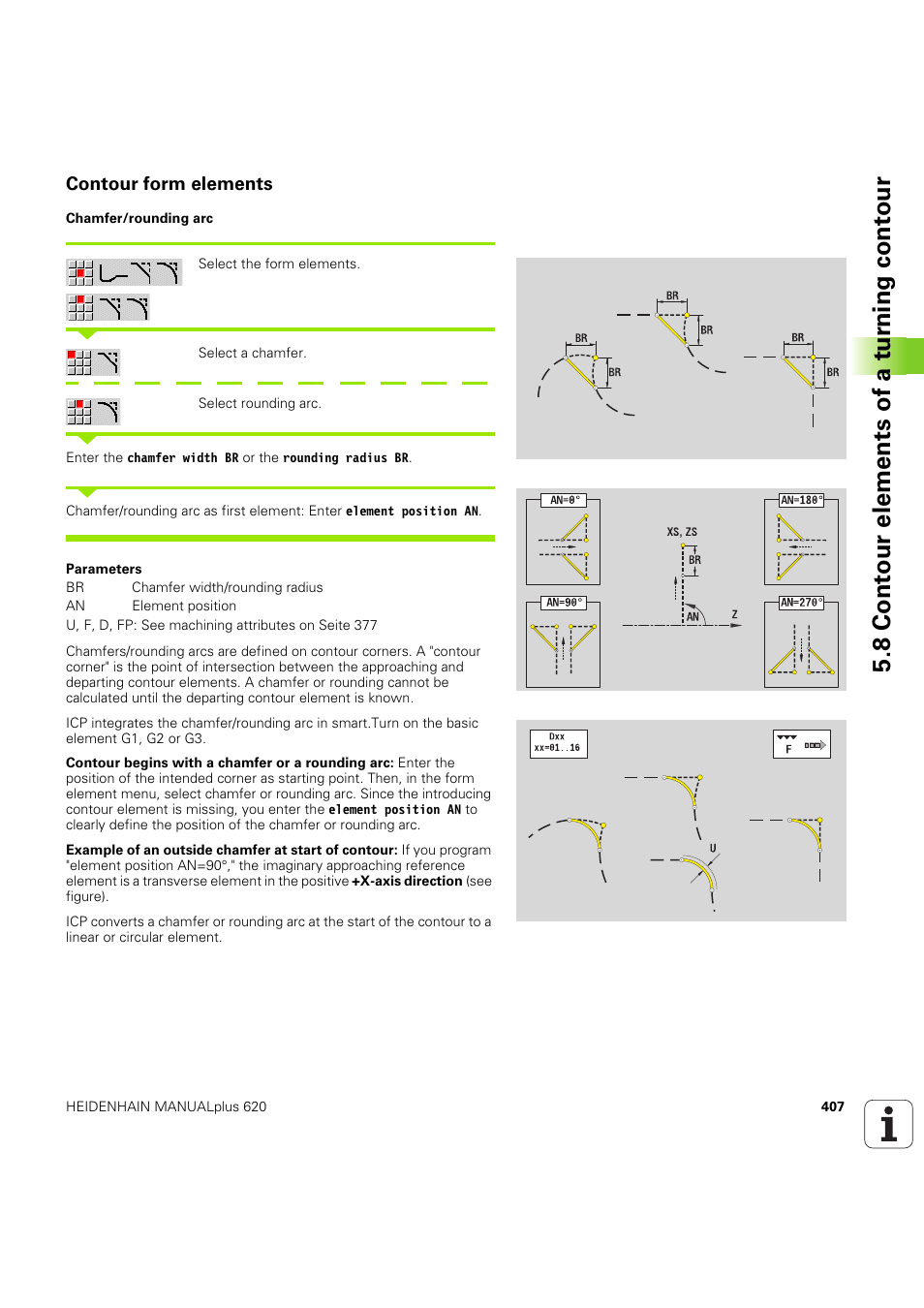 Contour form elements | HEIDENHAIN SW 54843x-03 User Manual | Page 407 / 656
