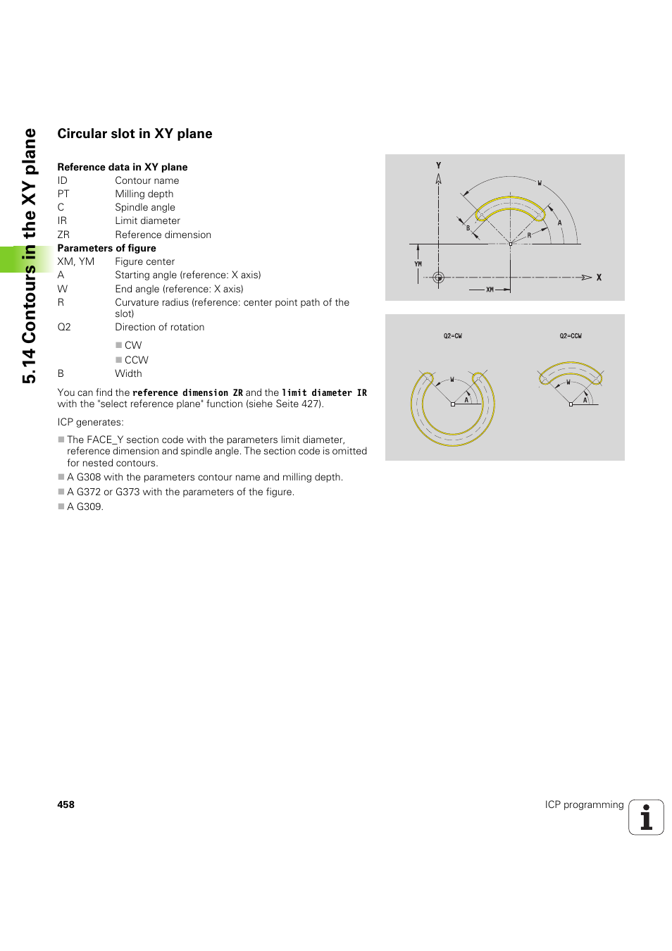 Circular slot in xy plane, 14 cont ours in the xy plane | HEIDENHAIN SW 54843x-03 User Manual | Page 458 / 656