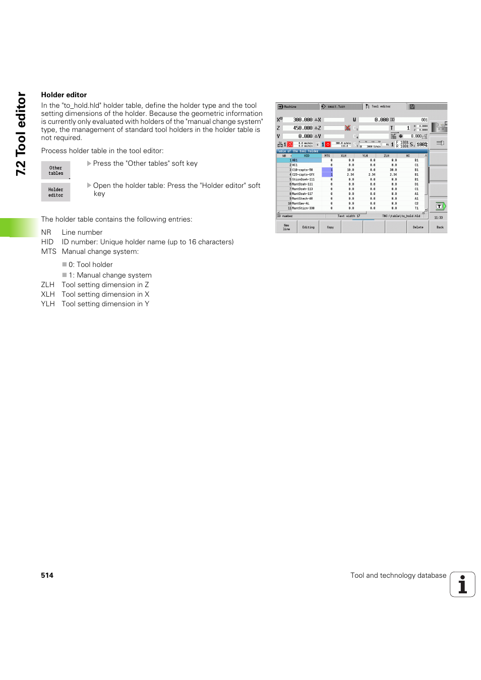 2 t ool edit or | HEIDENHAIN SW 54843x-03 User Manual | Page 514 / 656