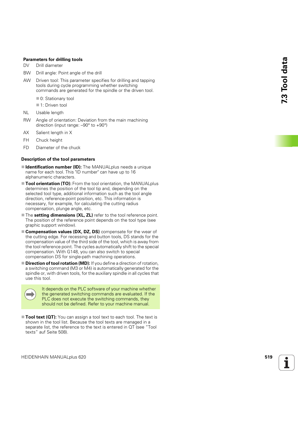 3 t ool data | HEIDENHAIN SW 54843x-03 User Manual | Page 519 / 656